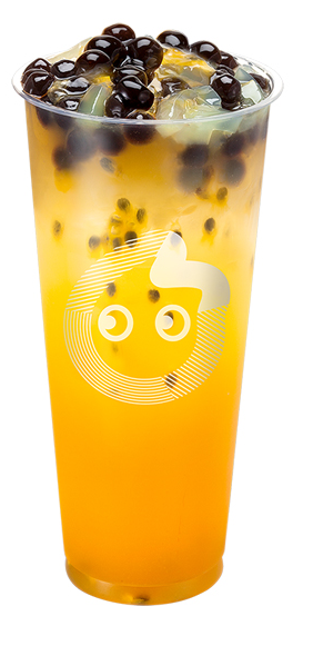 Bubble gaga(Passion Fruit tea with coconut jelly and tapioca)