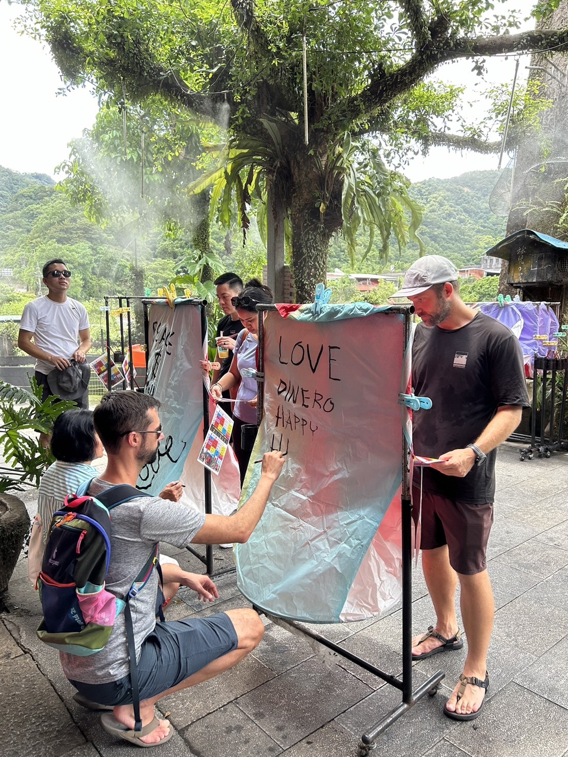 Releasing Sky Lantern