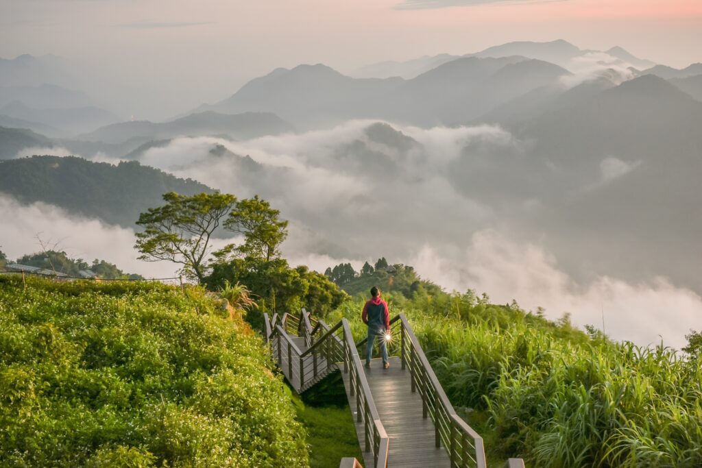 Sunset At Eryanping Trail Alishan National Scenic Area Xiding ChiayiTaiwan