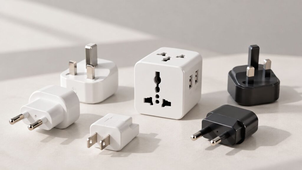 Different types of travel adapters for international travel